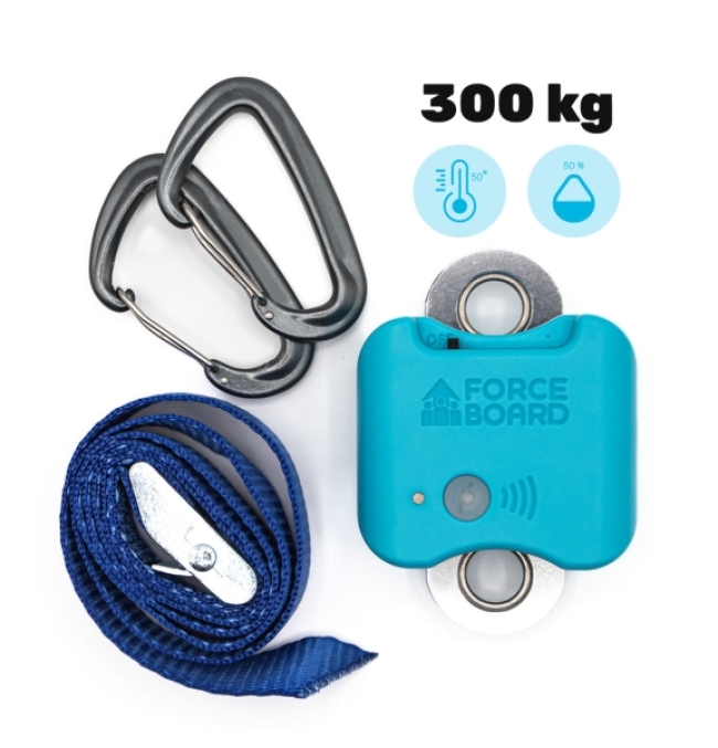 Force Board Portable - Digital Climbing Strength Trainer & Scale 300kg extended (Temp & Humidity)